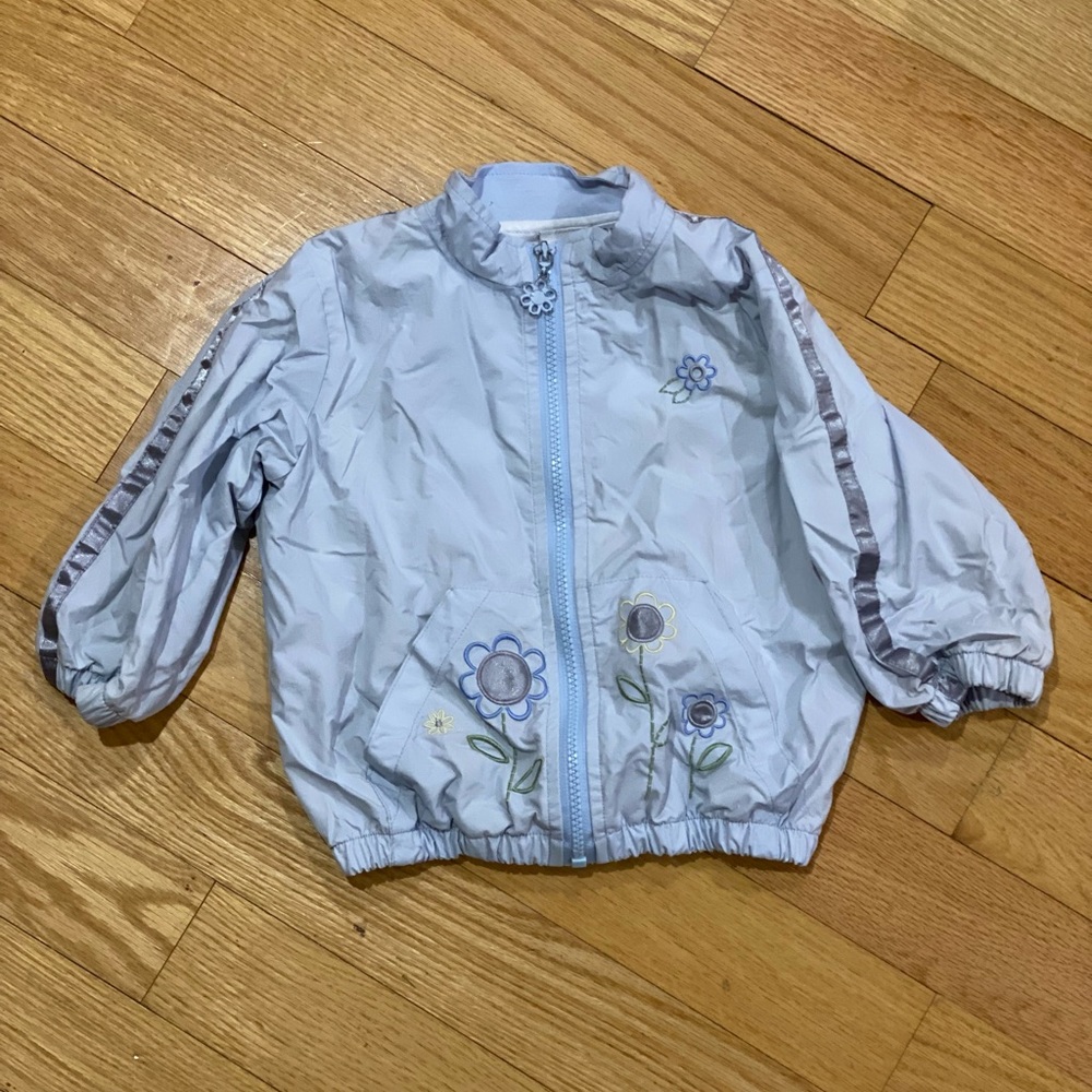 Green Dog Blue Raincoat Windbreaker Size 3T